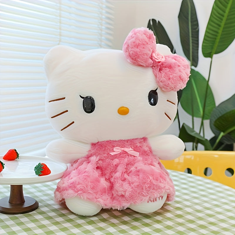 Sanrio 5pcs Kawaii Hello Kitty Large Doll Rose Hello Kitty Melody Doll Plush Toy Party Best Choice for Birthday And Festival Gifts