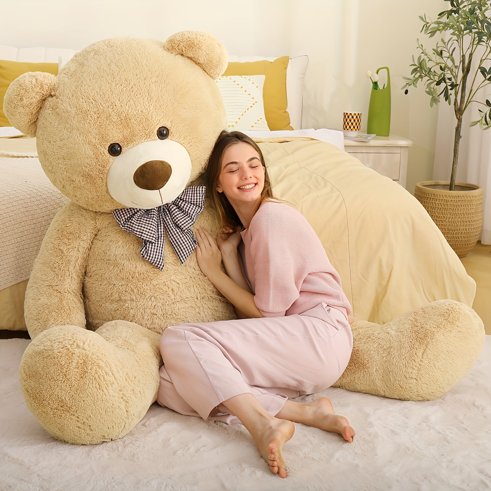 Maogolan Big Teddy Bear 6 Feet, Life Size Huge Teddy Bear Plush Stuffed Animal, Adorable And Soft Teddy Bear Gift for Christmas, Valentines, Birthday, Or Long Distance