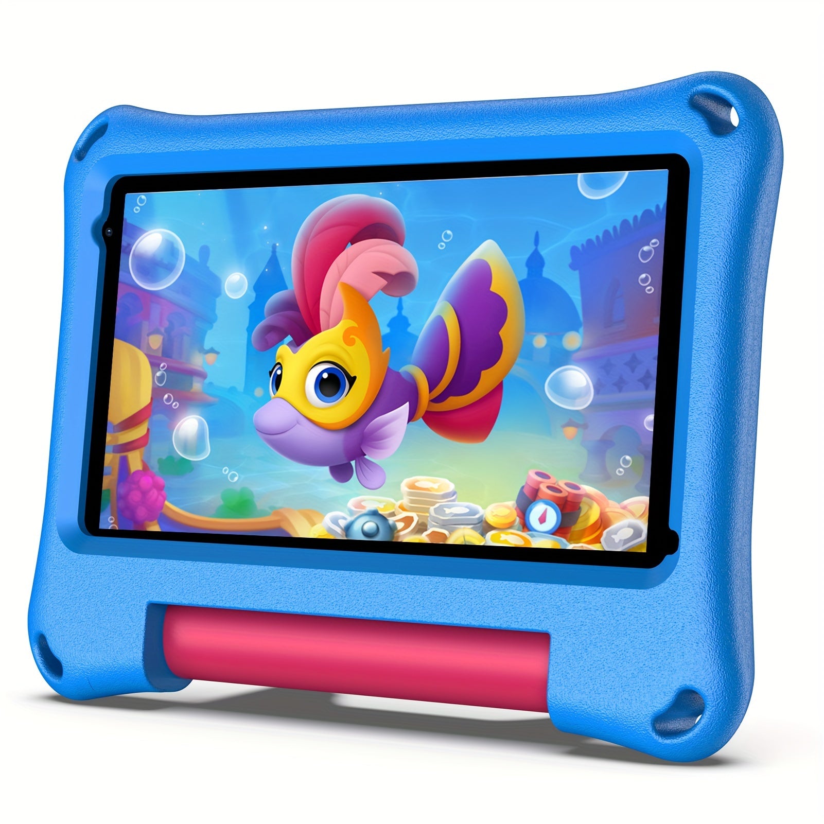 Portable 7-Inch Kids Tablet with Android 11, Featuring 32GB of Internal Storage And 4GB of RAM (Expandable with an Additional 2GB), Wifi Connectivity, GMS Support, Educational Content, Parental Controls, a Silicone Sleeve, a Quad-Core Processor