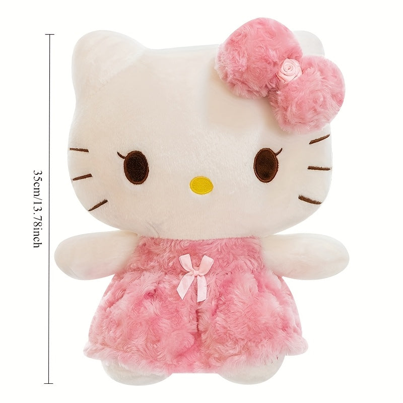 Sanrio 5pcs Kawaii Hello Kitty Large Doll Rose Hello Kitty Melody Doll Plush Toy Party Best Choice for Birthday And Festival Gifts