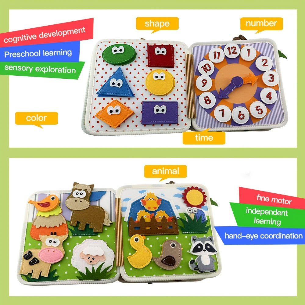 A Busy Book for Toddlers, an Interactive Raccoon Game Book, Suitable Early Learning Toy for 1-Year-Olds, a Quiet Travel Toy for Children, a Busy Board for Boys And Girls, Perfect Birthday Gift for Toddlers, Easter, Christmas, And Halloween