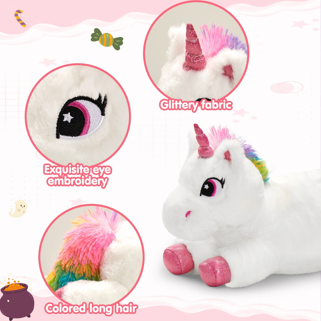 Set of Unicorn Plush Toys, Adorable Stuffed Unicorn Animal, Featuring a Unicorn Mother with Four Baby Unicorns, Perfect Birthday Present for Kids, Great As Companion Toys for Children, Ideal for Party Decor, Soft Pillow, Toy for Kids
