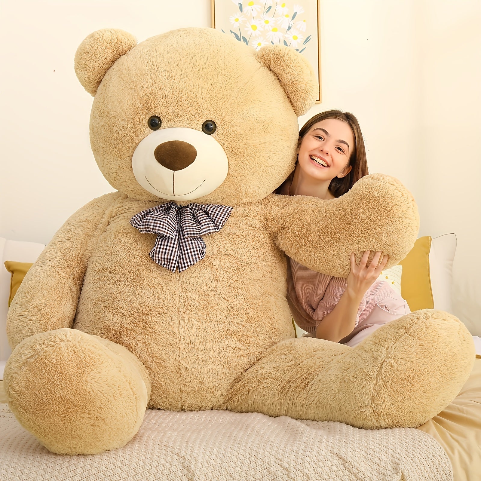 Maogolan Big Teddy Bear 6 Feet, Life Size Huge Teddy Bear Plush Stuffed Animal, Adorable And Soft Teddy Bear Gift for Christmas, Valentines, Birthday, Or Long Distance
