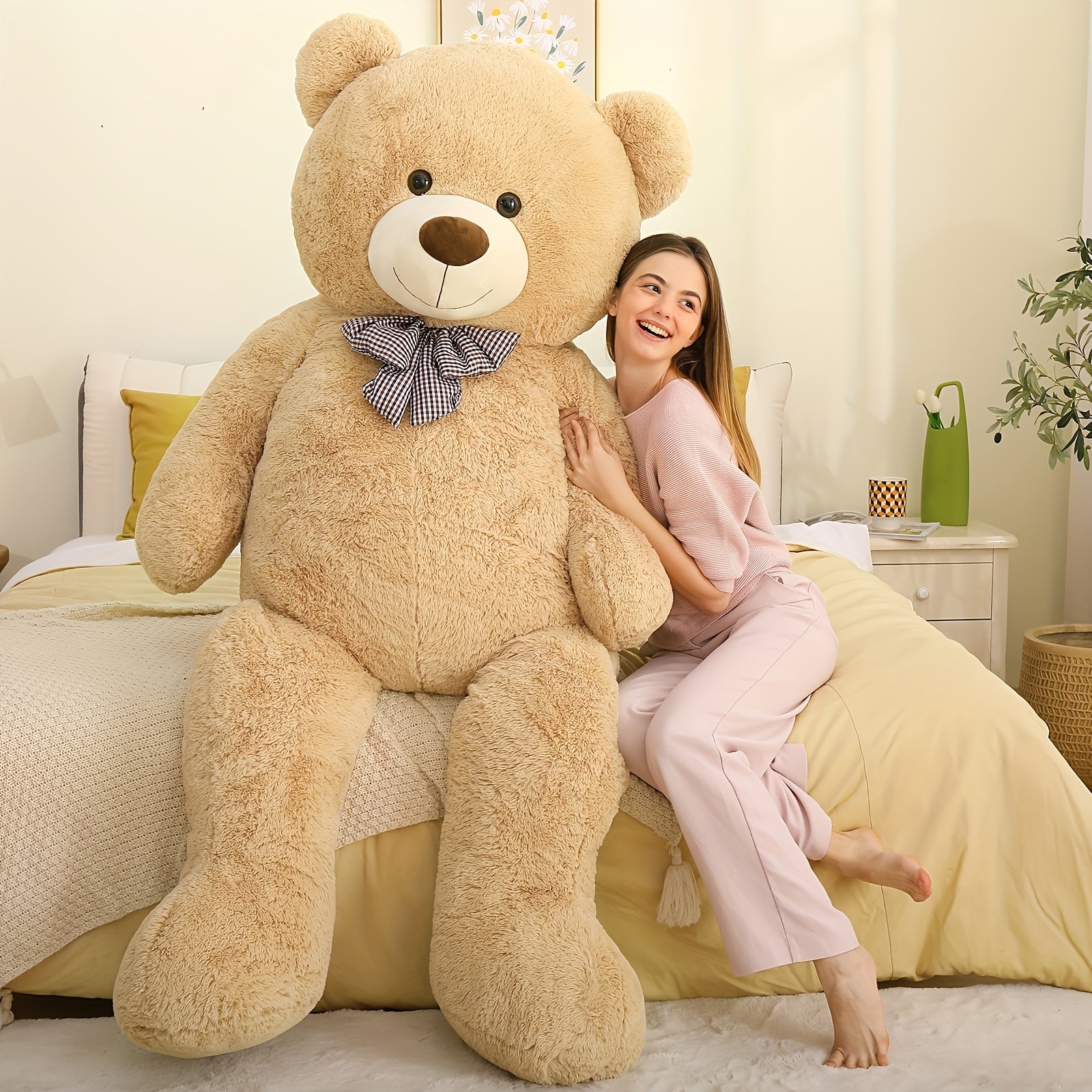 Maogolan Big Teddy Bear 6 Feet, Life Size Huge Teddy Bear Plush Stuffed Animal, Adorable And Soft Teddy Bear Gift for Christmas, Valentines, Birthday, Or Long Distance