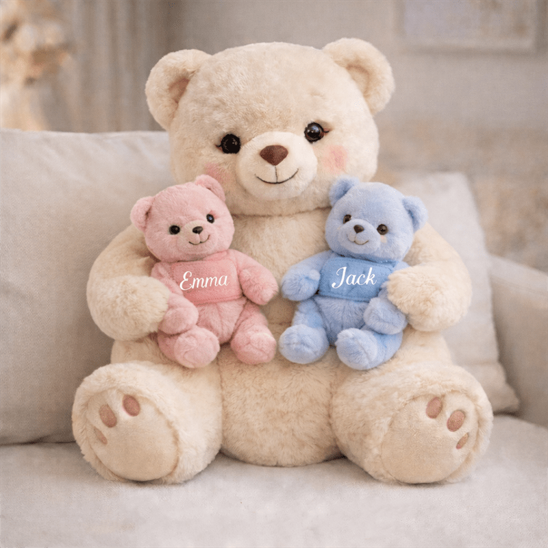 Personalized Mama Bear Hugging Baby Pillow